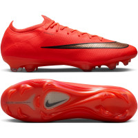 Nike Mercurial Vapor 17 Elite Gras Voetbalschoenen (FG) Felrood Zwart Goud