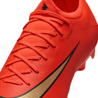 Nike Mercurial Vapor 17 Pro Gazon Naturel Chaussures de Foot (FG) Rouge Vif Noir Doré