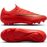 Nike Mercurial Vapor 17 Pro Gazon Naturel Chaussures de Foot (FG) Rouge Vif Noir Doré