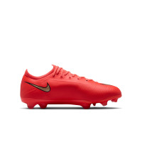 Nike Mercurial Vapor 17 Pro Gras Voetbalschoenen (FG) Kids Felrood Zwart Goud