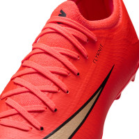Nike Mercurial Vapor 17 Pro Gras Voetbalschoenen (FG) Kids Felrood Zwart Goud