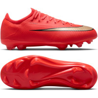 Nike Mercurial Vapor 17 Pro Gras Voetbalschoenen (FG) Kids Felrood Zwart Goud