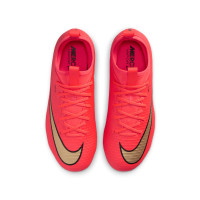 Nike Mercurial Vapor 17 Academy Gras / Kunstgras Voetbalschoenen (MG) Kids Felrood Zwart Goud