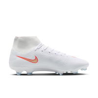 Nike Zoom Mercurial Superfly 11 Academy Gazon Naturel Artificiel Chaussures de Foot (MG) Blanc Rouge Vif Doré