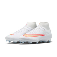 Nike Zoom Mercurial Superfly 11 Academy Gazon Naturel Artificiel Chaussures de Foot (MG) Blanc Rouge Vif Doré