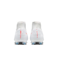 Nike Zoom Mercurial Superfly 11 Academy Gazon Naturel Artificiel Chaussures de Foot (MG) Blanc Rouge Vif Doré