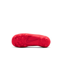 Nike Mercurial Vapor 17 Club Flex Gazon Naturel Artificiel Chaussures de Foot en Salle (MG) Enfants Rouge Vif Noir Doré