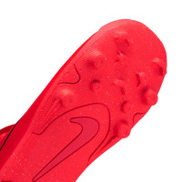 Nike Mercurial Vapor 17 Club Flex Gazon Naturel Artificiel Chaussures de Foot en Salle (MG) Enfants Rouge Vif Noir Doré