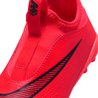 Nike Mercurial Vapor 17 Club Flex Gazon Naturel Artificiel Chaussures de Foot en Salle (MG) Enfants Rouge Vif Noir Doré