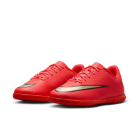 Nike Mercurial Vapor 17 Club Zaalvoetbalschoenen (IN) Kids Felrood Zwart Goud