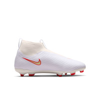 Nike Zoom Mercurial Superfly 11 Academy Gazon Naturel Artificiel Chaussures de Foot (MG) Enfants Blanc Rouge Vif Doré