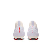 Nike Zoom Mercurial Superfly 11 Academy Gazon Naturel Artificiel Chaussures de Foot (MG) Enfants Blanc Rouge Vif Doré