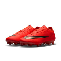 Nike Mercurial Vapor 17 Elite Gazon Artificiel Chaussures de Foot (AG) Rouge Vif Noir Doré