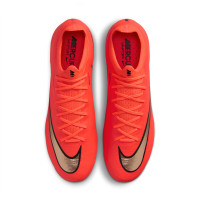 Nike Mercurial Vapor 17 Elite Gazon Artificiel Chaussures de Foot (AG) Rouge Vif Noir Doré