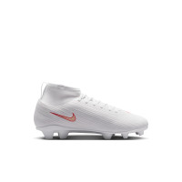 Nike Mercurial Superfly 11 Club Gazon Naturel Artificiel Chaussures de Foot (MG) Tout-Petits Blanc Rouge Vif Doré