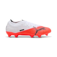 PUMA Ultra Nitro 7 Match Gazon Naturel Artificiel Chaussures de Foot (MG) Blanc Rouge Vif Noir
