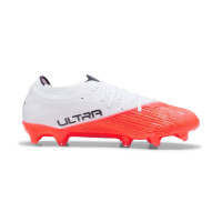 PUMA Ultra Nitro 7 Match Gazon Naturel Artificiel Chaussures de Foot (MG) Blanc Rouge Vif Noir