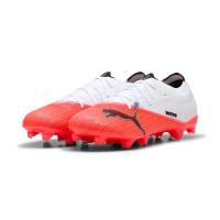 PUMA Ultra Nitro 7 Match Gazon Naturel Artificiel Chaussures de Foot (MG) Blanc Rouge Vif Noir