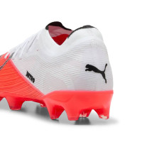PUMA Ultra Nitro 7 Match Gazon Naturel Artificiel Chaussures de Foot (MG) Blanc Rouge Vif Noir