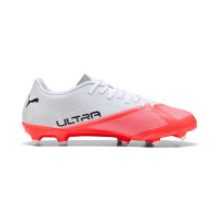 PUMA Ultra 7 Play Gazon Naturel Artificiel Chaussures de Foot (MG) Blanc Rouge Vif Noir