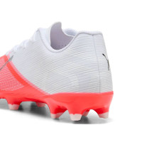 PUMA Ultra 7 Play Gazon Naturel Artificiel Chaussures de Foot (MG) Blanc Rouge Vif Noir