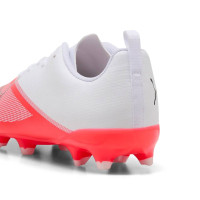 PUMA Ultra 7 Play Gras / Kunstgras Voetbalschoenen (MG) Kids Wit Felrood Zwart