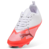 PUMA Ultra 7 Play Gras / Kunstgras Voetbalschoenen (MG) Kids Wit Felrood Zwart