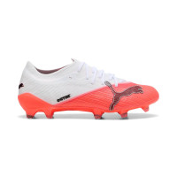PUMA Ultra Nitro 7 Pro Gazon Naturel Chaussures de Foot (FG) Blanc Rouge Vif Noir