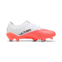 PUMA Ultra Nitro 7 Pro Gazon Naturel Chaussures de Foot (FG) Blanc Rouge Vif Noir