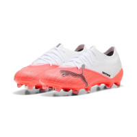 PUMA Ultra Nitro 7 Pro Gazon Naturel Chaussures de Foot (FG) Blanc Rouge Vif Noir