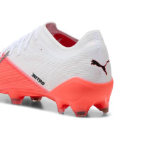 PUMA Ultra Nitro 7 Pro Gazon Naturel Chaussures de Foot (FG) Blanc Rouge Vif Noir