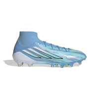 adidas F50 Sparkfusion Trinity Elite Gazon Naturel Artificiel Chaussures de Foot (MG) Femmes Rose Blanc
