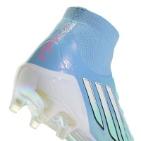 adidas F50 Sparkfusion Trinity Elite Gazon Naturel Artificiel Chaussures de Foot (MG) Femmes Rose Blanc