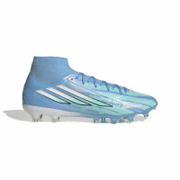 adidas F50 Sparkfusion Trinity Pro Gazon Naturel Artificiel Chaussures de Foot (MG) Femmes Bleu Bleu Vif Rose Vif