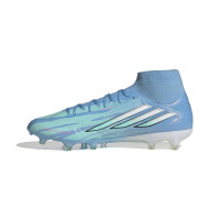 adidas F50 Sparkfusion Trinity Pro Gazon Naturel Artificiel Chaussures de Foot (MG) Femmes Bleu Bleu Vif Rose Vif