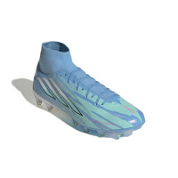 adidas F50 Sparkfusion Trinity Pro Gazon Naturel Artificiel Chaussures de Foot (MG) Femmes Bleu Bleu Vif Rose Vif