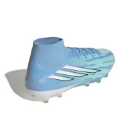 adidas F50 Sparkfusion Trinity Pro Gazon Naturel Artificiel Chaussures de Foot (MG) Femmes Bleu Bleu Vif Rose Vif