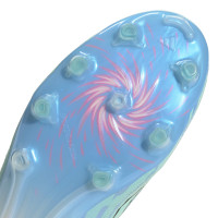 adidas F50 Sparkfusion Trinity Pro Gazon Naturel Artificiel Chaussures de Foot (MG) Femmes Bleu Bleu Vif Rose Vif