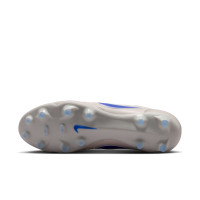 Nike Tiempo Ligera Pro Gazon Naturel Chaussures de Foot (FG) Blanc Crayon Bleu Blanc