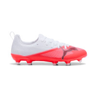 PUMA Ultra 7 Match Gras / Kunstgras Voetbalschoenen (MG) Kids Wit Felrood Zwart