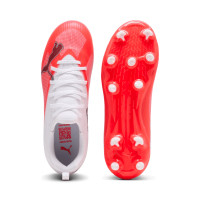 PUMA Ultra 7 Match Gras / Kunstgras Voetbalschoenen (MG) Kids Wit Felrood Zwart