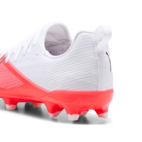 PUMA Ultra 7 Match Gras / Kunstgras Voetbalschoenen (MG) Kids Wit Felrood Zwart