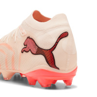 PUMA Future 9 Pro Gras / Kunstgras Voetbalschoenen (MG) Gebroken Wit Zwart Roze