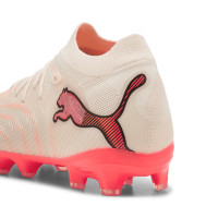 PUMA Future 9 Pro Gras / Kunstgras Voetbalschoenen (MG) Kids Gebroken Wit Zwart Roze