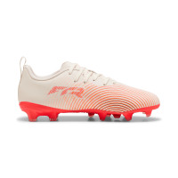 PUMA Future 9 Play Gazon Naturel / Artificiel Chaussures de Foot (MG) Enfants Blanc Cassé Noir Rose