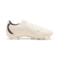 PUMA King 20 Match Gazon Naturel Artificiel Chaussures de Foot (MG) Blanc Cassé Noir Rouge
