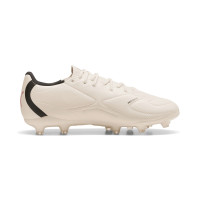 PUMA King 20 Match Gras / Kunstgras Voetbalschoenen (MG) Kids Gebroken Wit Zwart Rood