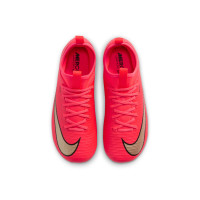 Nike Mercurial Vapor 17 Academy Gazon Naturel Gazon Artificiel Chaussures de Foot (MG) Tout-Petits Rouge Vif Noir Doré