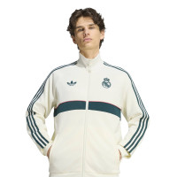 adidas Real Madrid Originals Trainingsjack Beige Donkergroen Roze