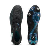PUMA Future 9 Ultimate Crampons Vissés Chaussures de Foot (SG) Noir Intense Mint Blanc